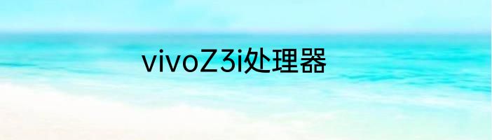 vivoZ3i处理器