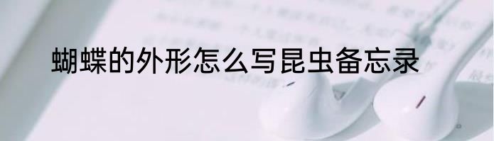 蝴蝶的外形怎么写昆虫备忘录