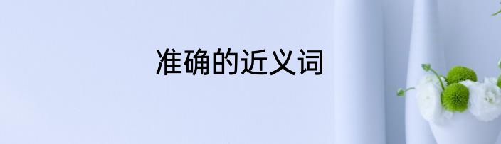 准确的近义词