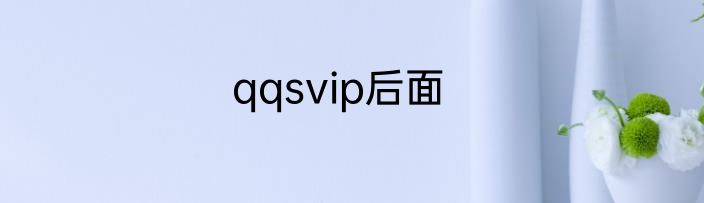 qqsvip后面