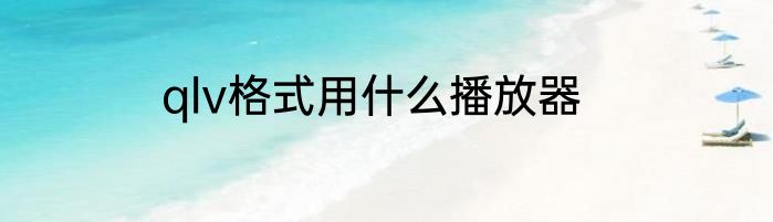 qlv格式用什么播放器