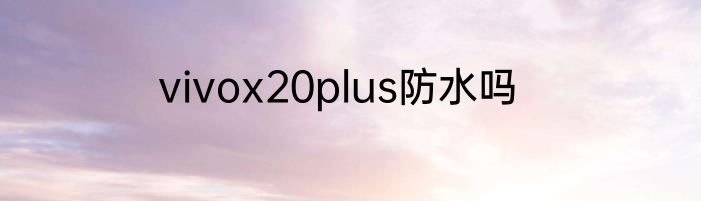 vivox20plus防水吗