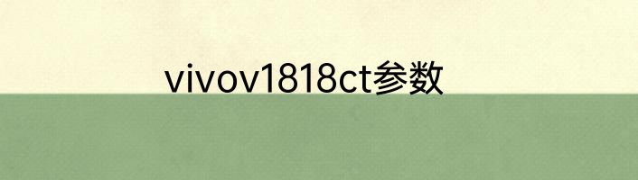 vivov1818ct参数
