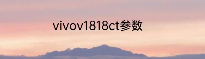 vivov1818ct参数