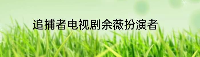 追捕者电视剧余薇扮演者