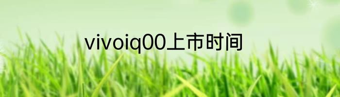 vivoiq00上市时间