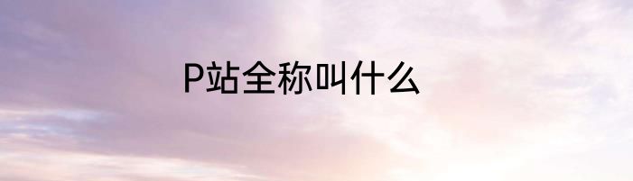 P站全称叫什么