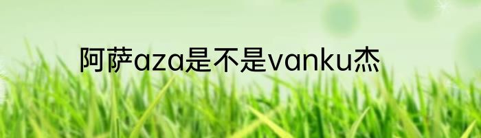 阿萨aza是不是vanku杰