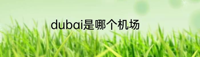 dubai是哪个机场