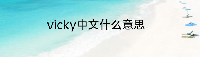 vicky中文什么意思