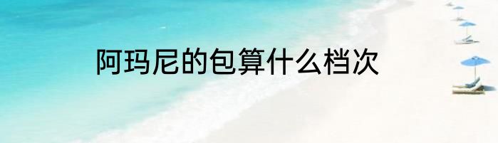 阿玛尼的包算什么档次