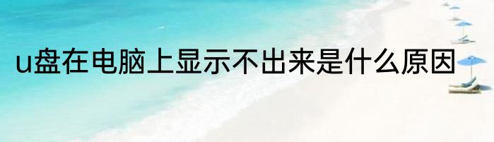 u盘在电脑上显示不出来是什么原因