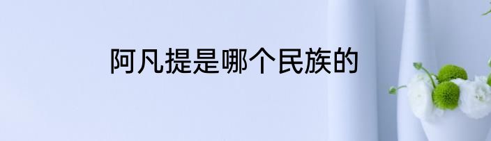 阿凡提是哪个民族的