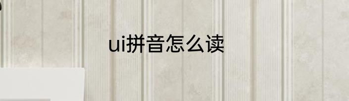 ui拼音怎么读