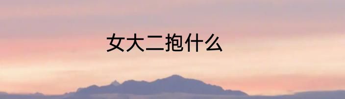 女大二抱什么