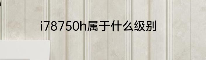 i78750h属于什么级别