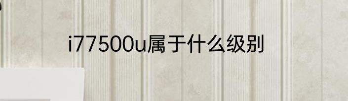 i77500u属于什么级别