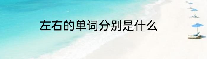左右的单词分别是什么