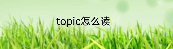 topic怎么读
