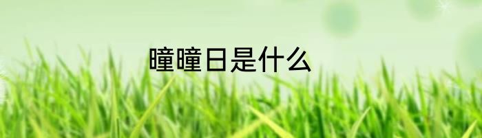 曈曈日是什么