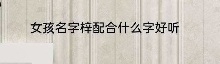 女孩名字梓配合什么字好听