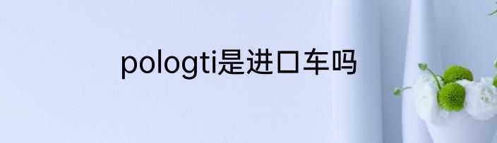 pologti是进口车吗