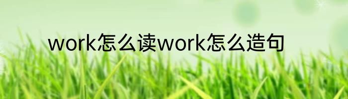 work怎么读work怎么造句