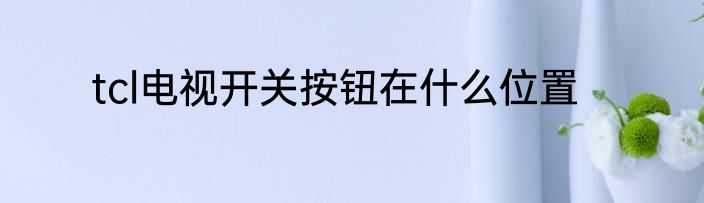tcl电视开关按钮在什么位置