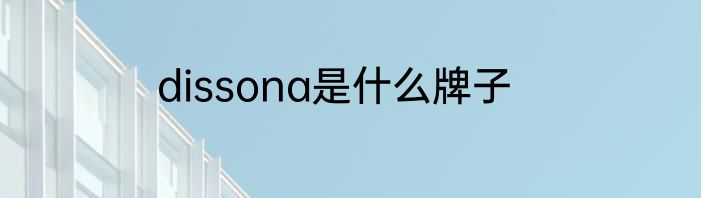 dissona是什么牌子
