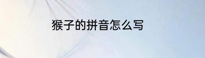猴子的拼音怎么写