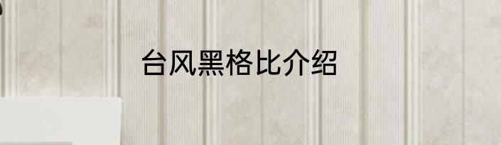 台风黑格比介绍