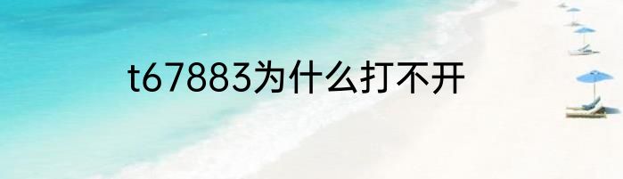 t67883为什么打不开