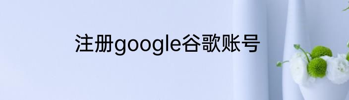 注册google谷歌账号