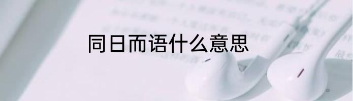 同日而语什么意思