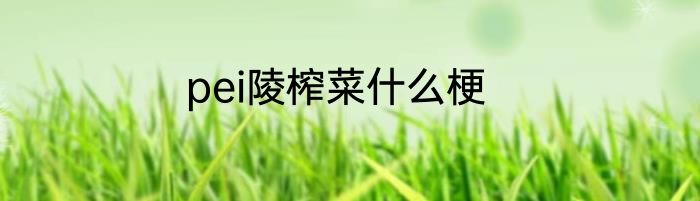 pei陵榨菜什么梗