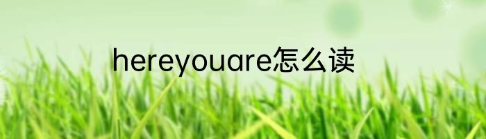 hereyouare怎么读