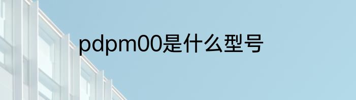 pdpm00是什么型号