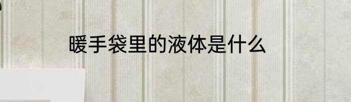 暖手袋里的液体是什么