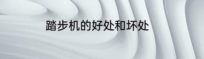 踏步机的好处和坏处