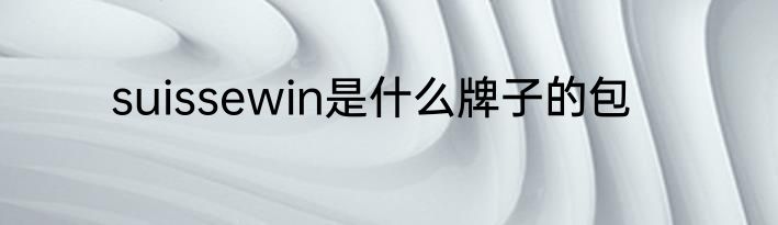 suissewin是什么牌子的包