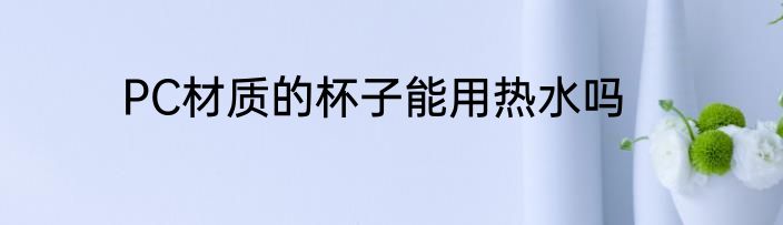 PC材质的杯子能用热水吗