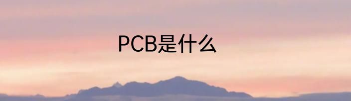 PCB是什么