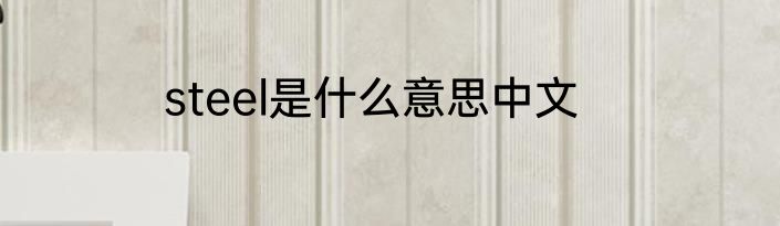 steel是什么意思中文