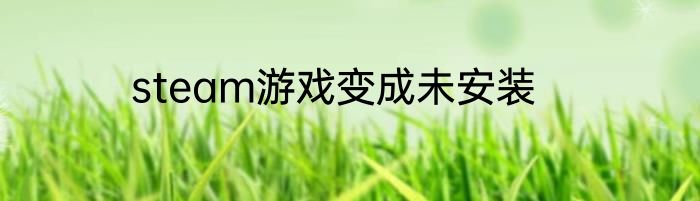 steam游戏变成未安装
