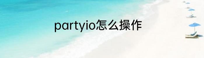 partyio怎么操作