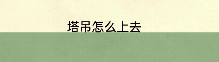 塔吊怎么上去