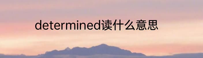 determined读什么意思