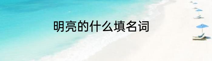 明亮的什么填名词