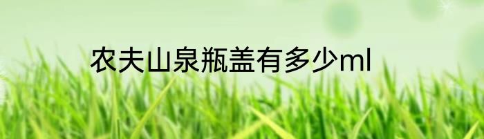 农夫山泉瓶盖有多少ml