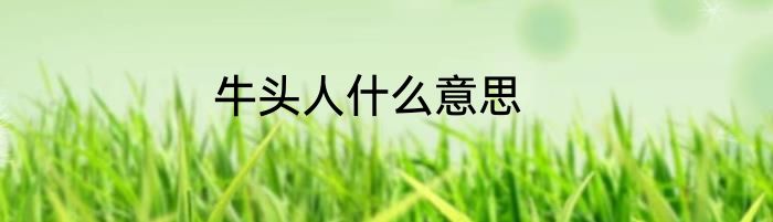牛头人什么意思